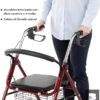 Andadera Ortopédica Con Asiento Roja Para Adulto - Imagen 2